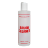 8 oz. Natural HDPE Cylinder Bottle with 24/410 White Disc Top Cap & Red "Brush Cleaner" Embossed