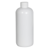 16 oz. White PET Traditional Boston Round Bottle with 24/410 Plain Cap with F217 Liner