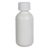 2 oz. White HDPE Boston Round Bottle with 20/410 White Ribbed CRC Cap with F217 Liner