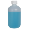 16 oz. HDPE Natural Boston Round Bottle with 28/410 CRC Cap
