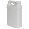 64 oz. White Level 5 Fluorinated HDPE F-Style Jug with 38/400 White Ribbed CRC Cap with F217 Liner