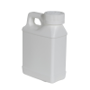 8 oz. White HDPE F-Style Jug with 28/400 White Ribbed CRC Cap with F217 Liner