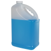 128 oz. HDPE Slant Handle Jug with 38/400 White Ribbed Cap with F217 Liner