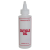 4 oz. Natural HDPE Cylinder Bottle with 24/410 Twist Open/Close Cap & Red "Cuticle Oil" Embossed