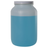 128 oz. Natural HDPE Wide Mouth Round Jar with 110/400 White Metal Cap