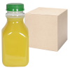 16 oz. Clear PET Square Bottles with 43mm Tamper Evident Caps - Case of 96