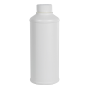 16 oz. White HDPE Round Steel-Yard Bottle with 28/400 White Ribbed CRC Cap with F217 Liner