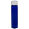 1 oz. Cobalt Blue Slim PET Cylinder Bottle with 20/410 CRC Cap with F217 Liner