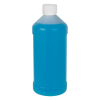 16 oz. Natural HDPE Modern Round Bottle with 28/410 CRC Cap with F217 Liner