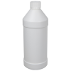 32 oz. White HDPE Modern Round Bottle with 28/410 CRC Cap with F217 Liner