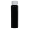 4 oz. Black PET Cylindrical Bottle with 24/410 CRC Cap with F217 Liner