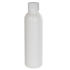 4 oz. HDPE White Tall Cosmo Bottle with 24/410 White Ribbed Cap with F217 Liner