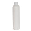 12 oz. HDPE White Cosmo Bottle with 24/410 White Ribbed Cap with F217 Liner