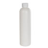 12 oz. HDPE White Cosmo Bottle with 24/410 White Ribbed CRC Cap with F217 Liner