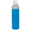 8 oz. Natural HDPE Cosmo Bottle with 24/410 White Ribbed CRC Cap with F217 Liner