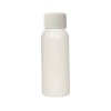 1 oz. White PET Cosmo Round Bottle with Plain 20/410 Cap with F217 Liner