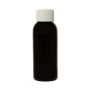 1 oz. Black PET Cosmo Round Bottle with Plain 20/410 Cap with F217 Liner