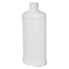 16 oz. White HDPE Bottle with Side Grips & 28/410 White Ribbed Cap with F217 Liner