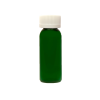 1 oz. Dark Green PET Cosmo Round Bottle with CRC 20/410 Cap with F217 Liner