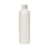 4 oz. White PET Cosmo Round Bottle with Plain 20/410 Cap with F217 Liner