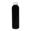 8 oz. Black PET Cosmo Round Bottle with CRC 24/410 Cap with F217 Liner