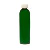 8 oz. Dark Green PET Cosmo Round Bottle with CRC 24/410 Cap with F217 Liner