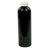 12 oz. Black PET Cosmo Round Bottle with CRC 24/410 Cap with F217 Liner