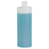 8 oz. Natural HDPE Oval Bottle with 20/410 White Ribbed Cap with F217 Liner