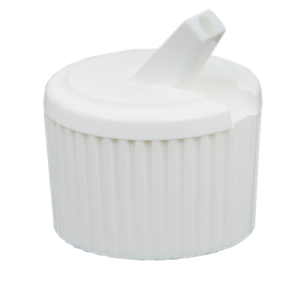 28/410 White Polypropylene Flip-Top Dispensing Cap | U.S. Plastic
