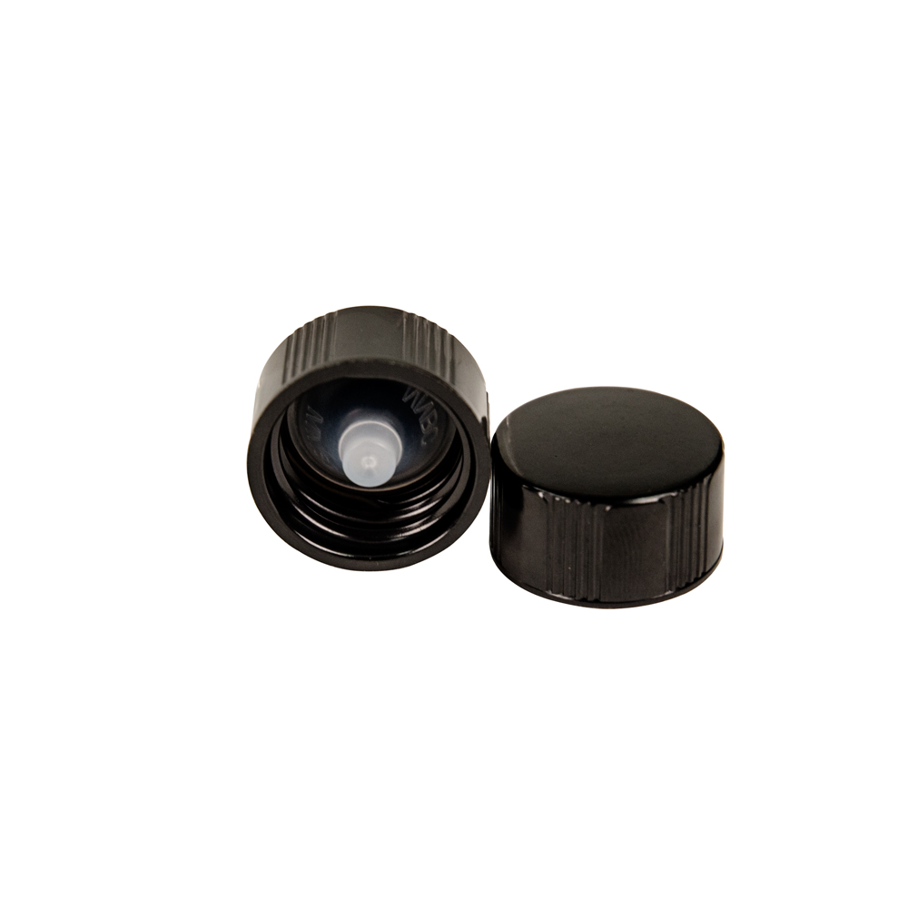 18/400 Black Phenolic Taperseal Cap with LDPE Liner