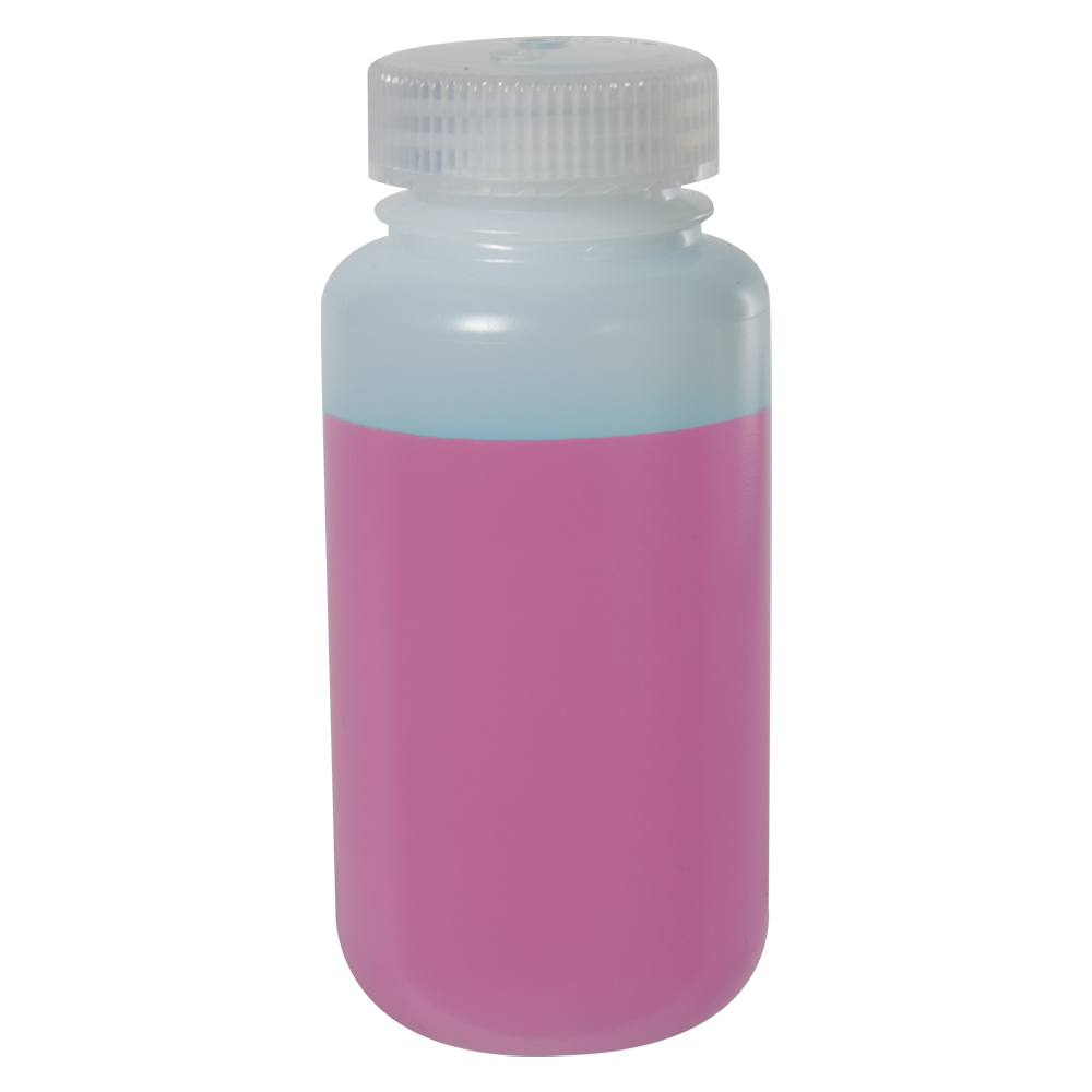 8 oz./250mL Nalgene™ Wide Mouth Pass-Port IP2 HDPE Shipping Bottle with 43mm Cap