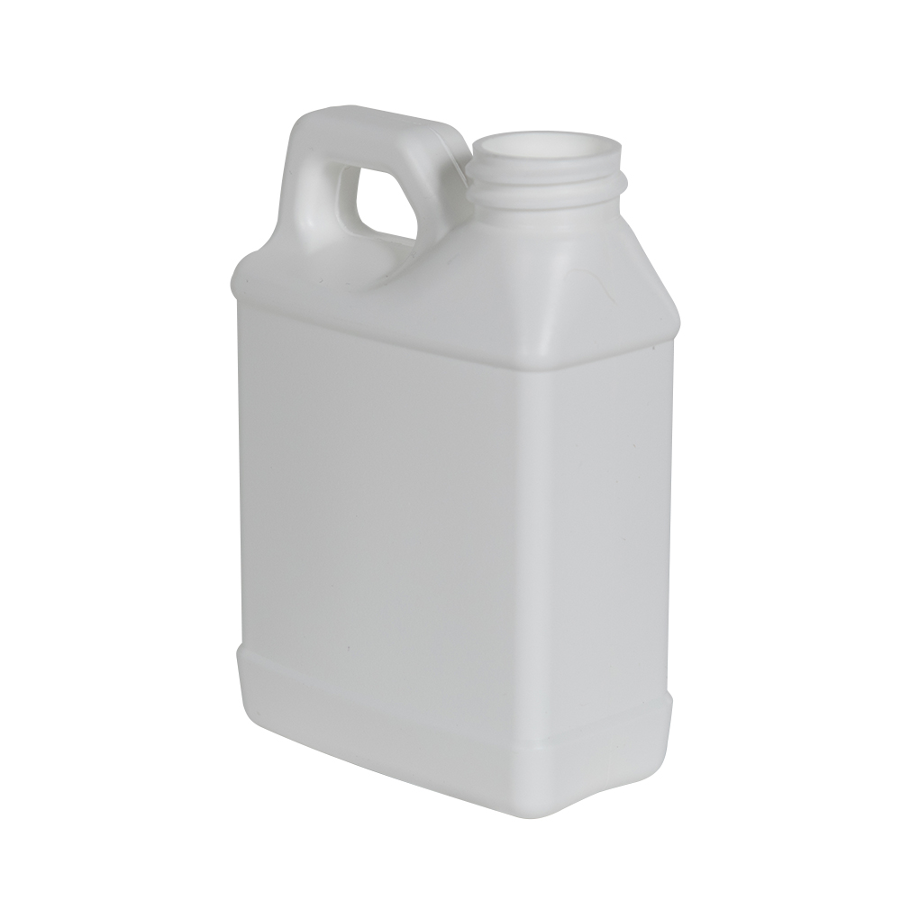 8 oz. White HDPE F-Style Jug with 28/400 Neck (Cap Sold Separately)