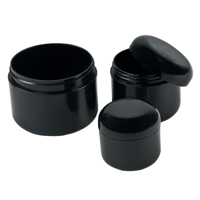 Black Dome Double-Wall Jars & Caps