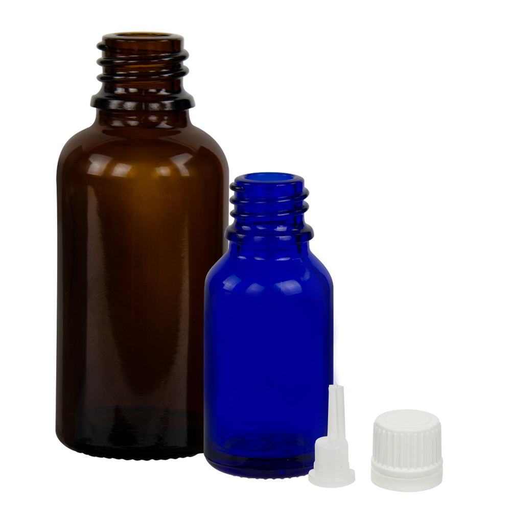 Glass Essential Oil Bottles & Caps