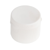 24/410 White Ribbed Snap-Top Dispensing Cap with 0.25" Orifice