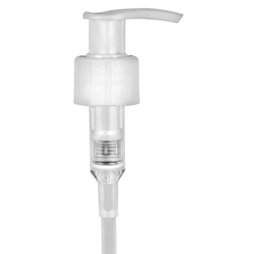 24/410 White Lock-up Lotion Pump with 8-3/4" Dip Tube