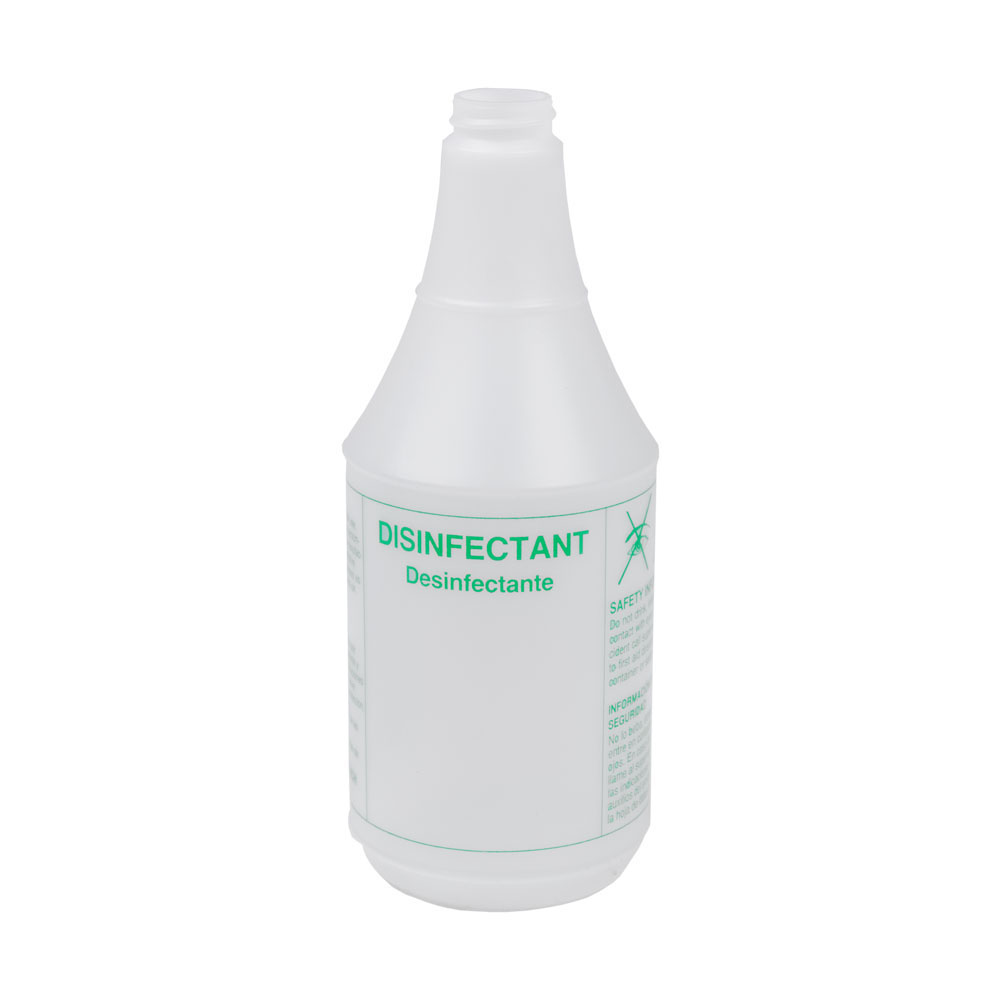 24 oz. HDPE Disinfectant Bottle with 28/400 Neck (Sprayer or Cap Sold Separately)
