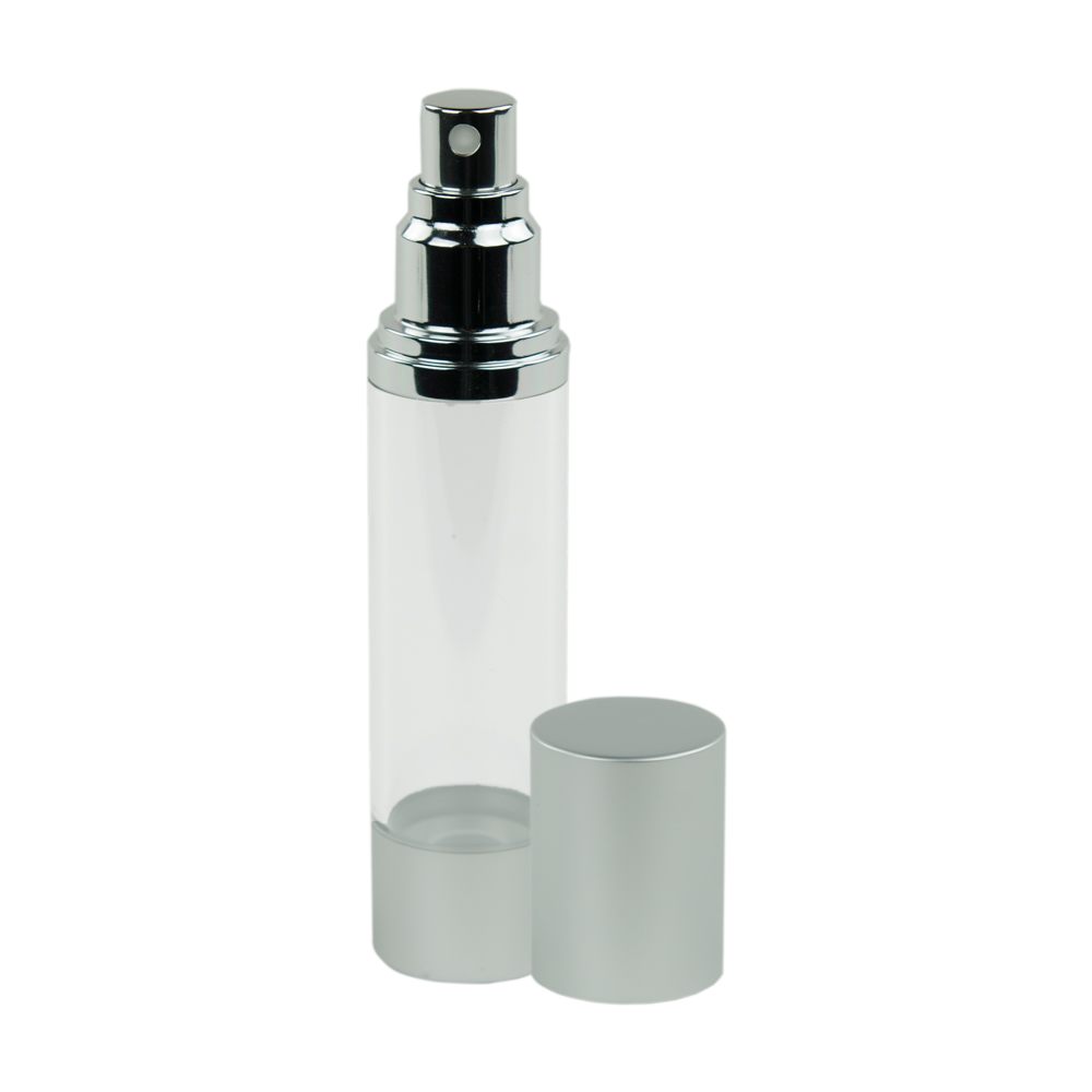 Download 50mL Clear/Brushed Aluminum Airless Spray Bottle | U.S ... Yellowimages Mockups