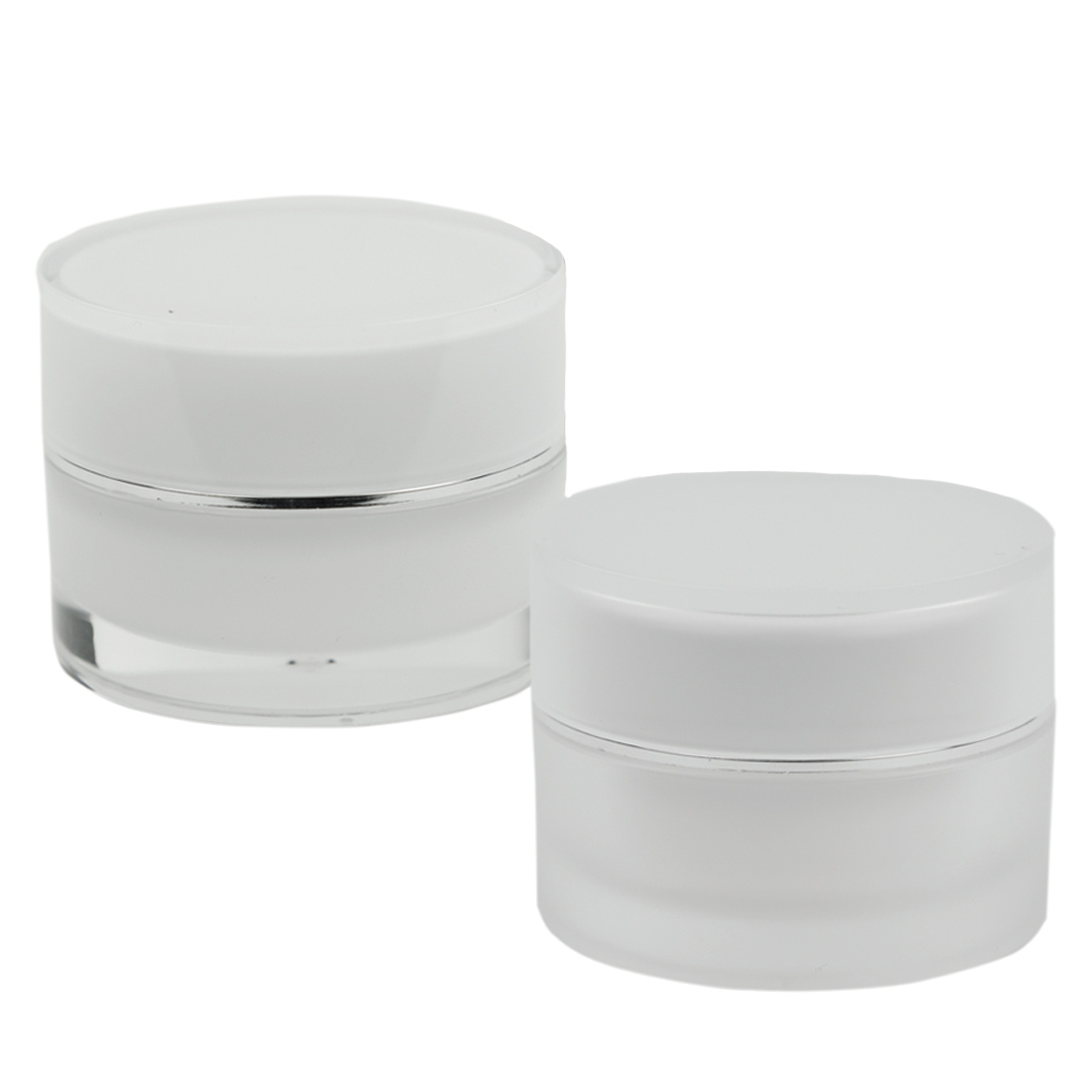 Rounded Acrylic Jars with Lids & Liners U.S. Plastic Corp.