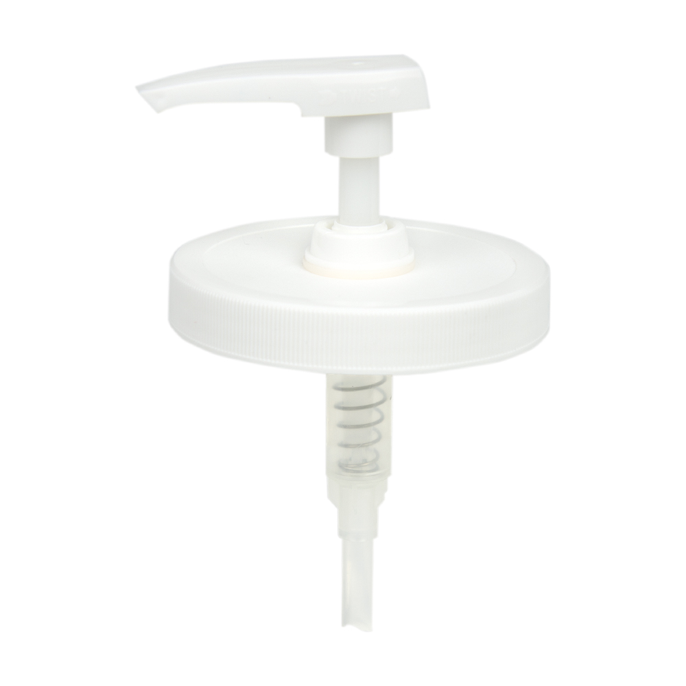 89/400 White Fine Ribbed Lock Down Lotion Pump with 3-5/8