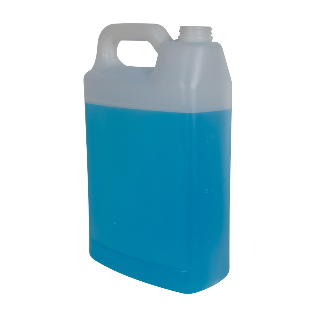 1 Gallon Natural HDPE F-Style Jug with 38/400 Neck (Cap Sold Separately)