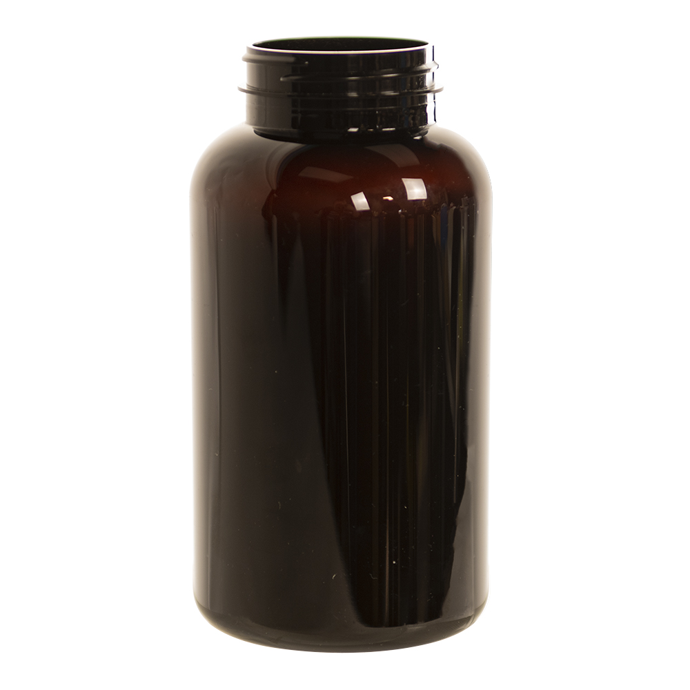 300cc Dark Amber PET Packer Bottle with 45/400 Neck (Cap Sold Separately)