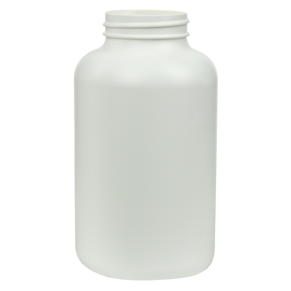 400cc/13.5 oz. White HDPE Pharma Packer Bottle with 45/400 Neck (Cap Sold Separately)