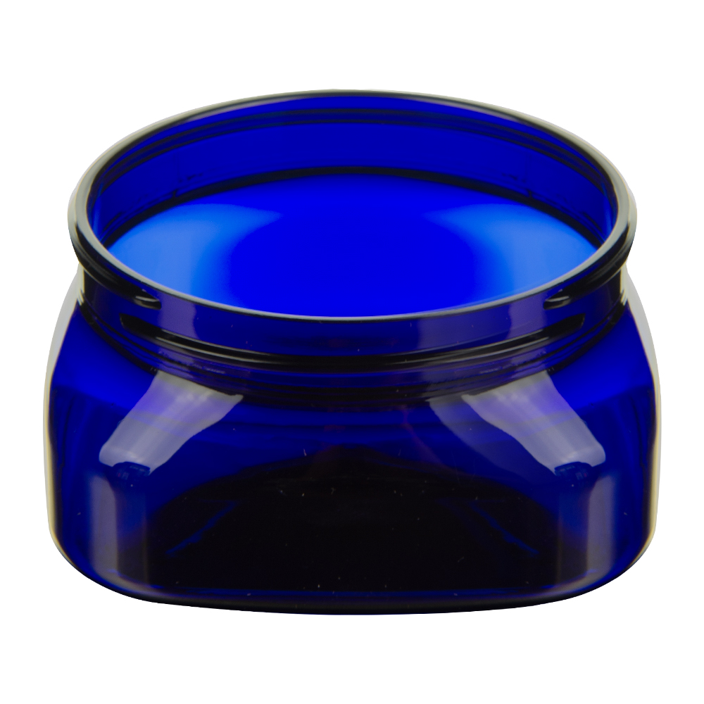 16 oz. Black PET Firenze Square Jar with 89/400 Neck (Cap Sold Separately)