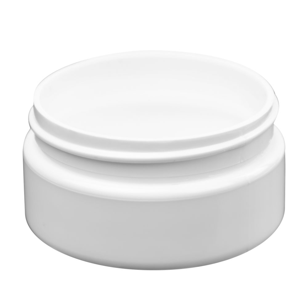 2 oz. White PET Straight-Sided Round Jar with 58/400 Neck (Cap Sold Separately)