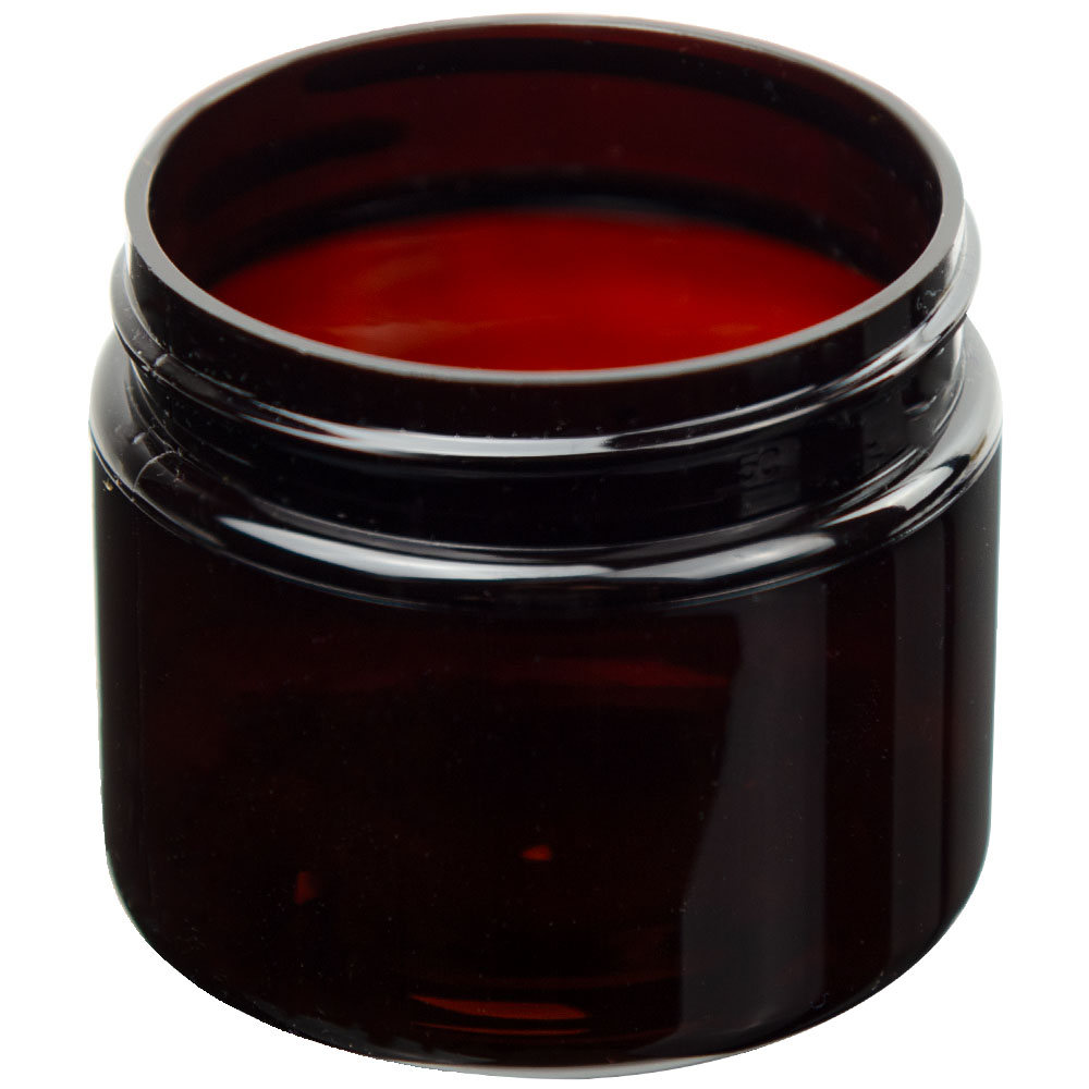 3 oz. Amber PET Straight-Sided Round Jar with 58/400 Neck (Cap Sold Separately)