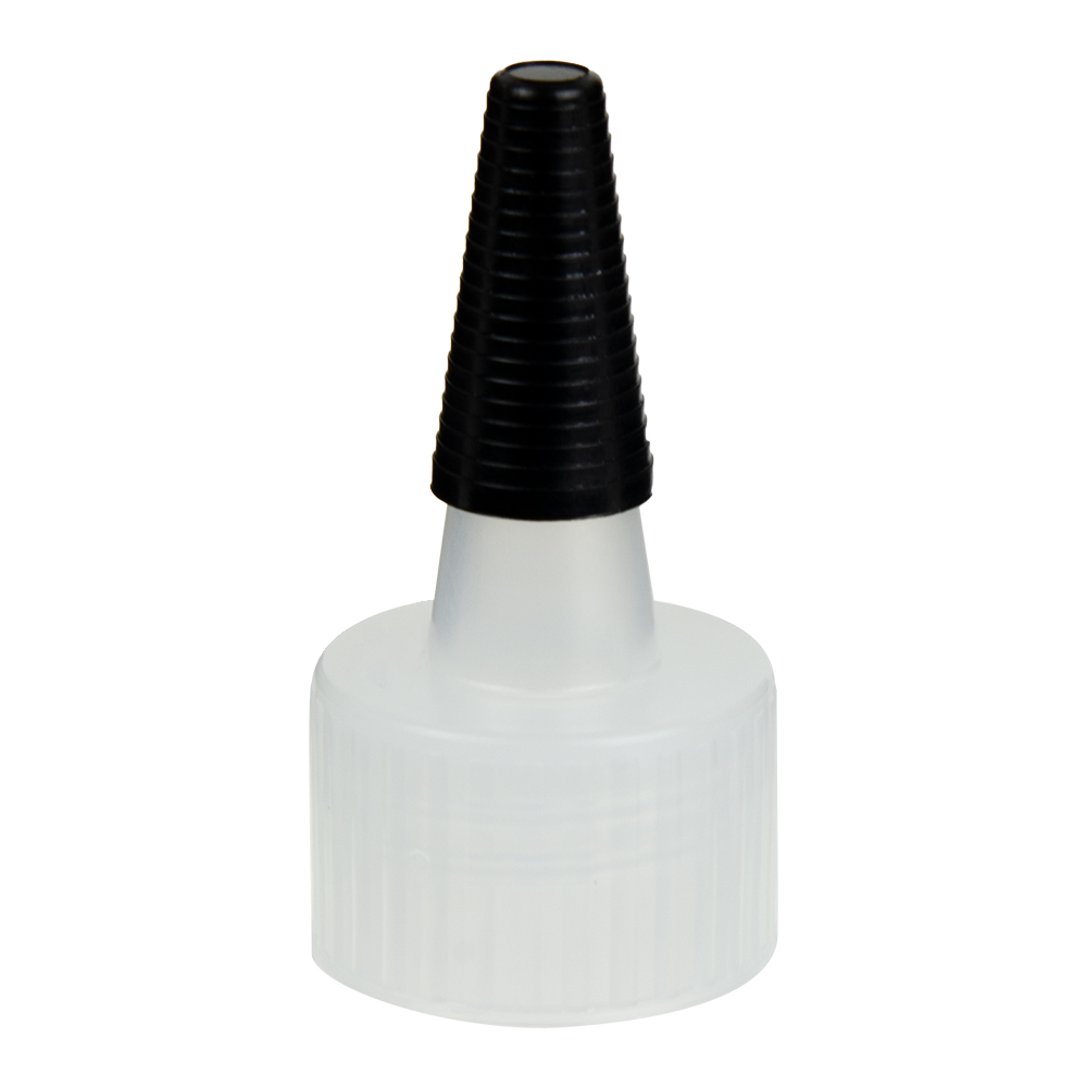 24/410 Natural Yorker Spout Cap with Long Black Tip