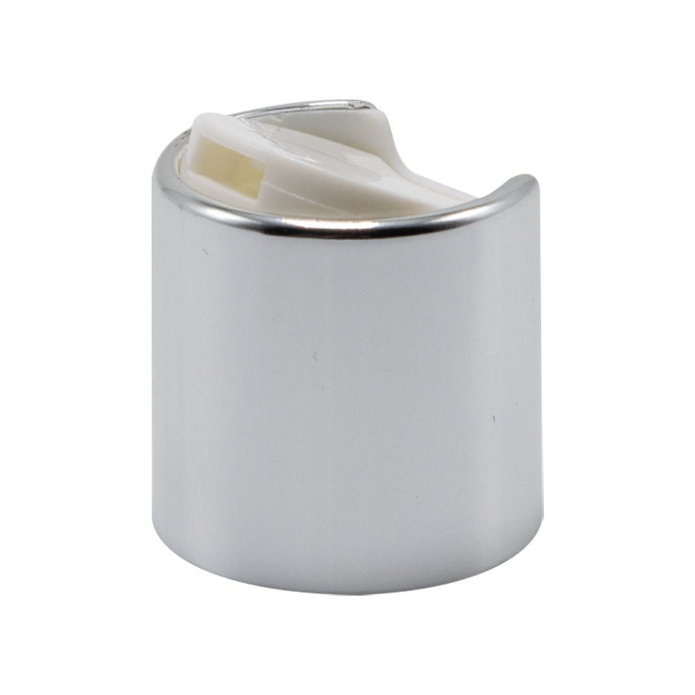 24/410 Silver & White Dispensing Disc-Top Cap with 0.320" Orifice
