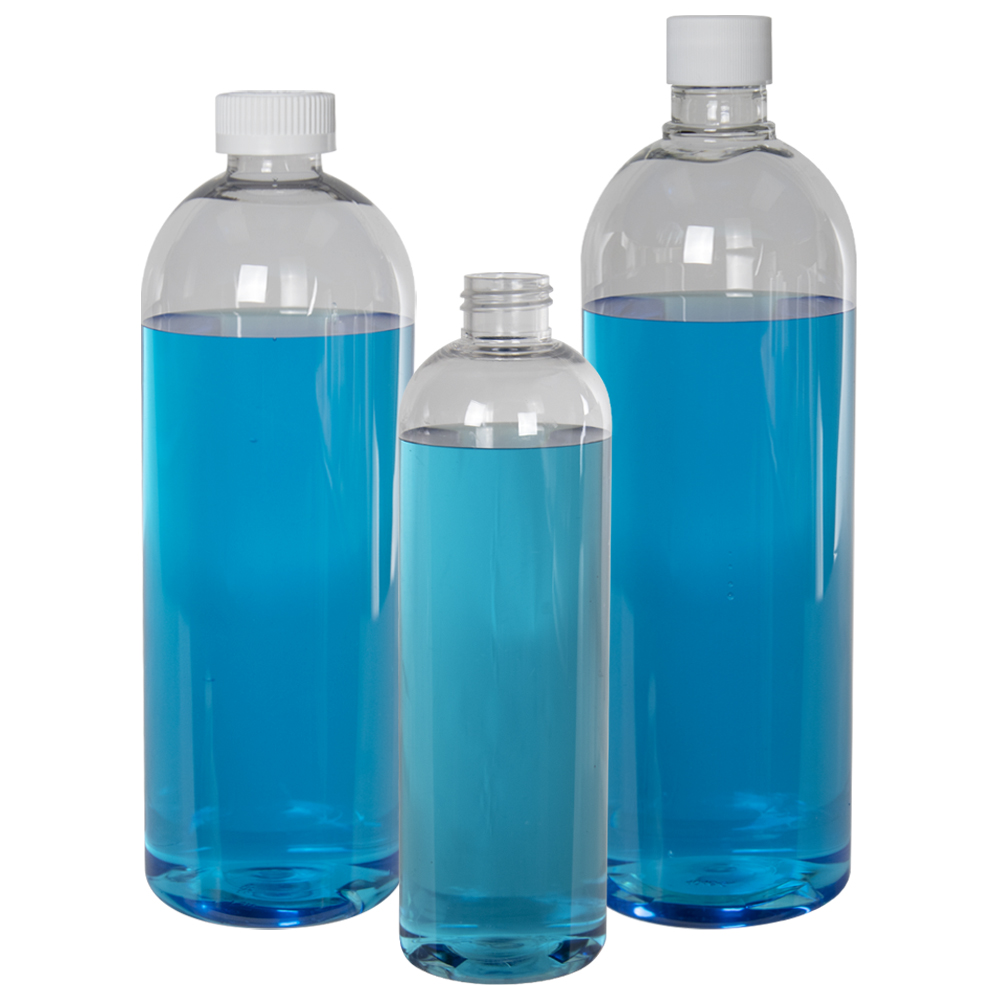 PET Cosmo High Clarity Round Bottles