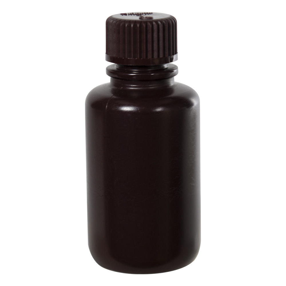 2 oz./60mL Nalgene™ Amber HDPE Narrow Mouth Bottle with 20mm Cap